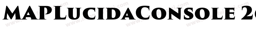 MAPLucidaConsole 26 0 4字体转换